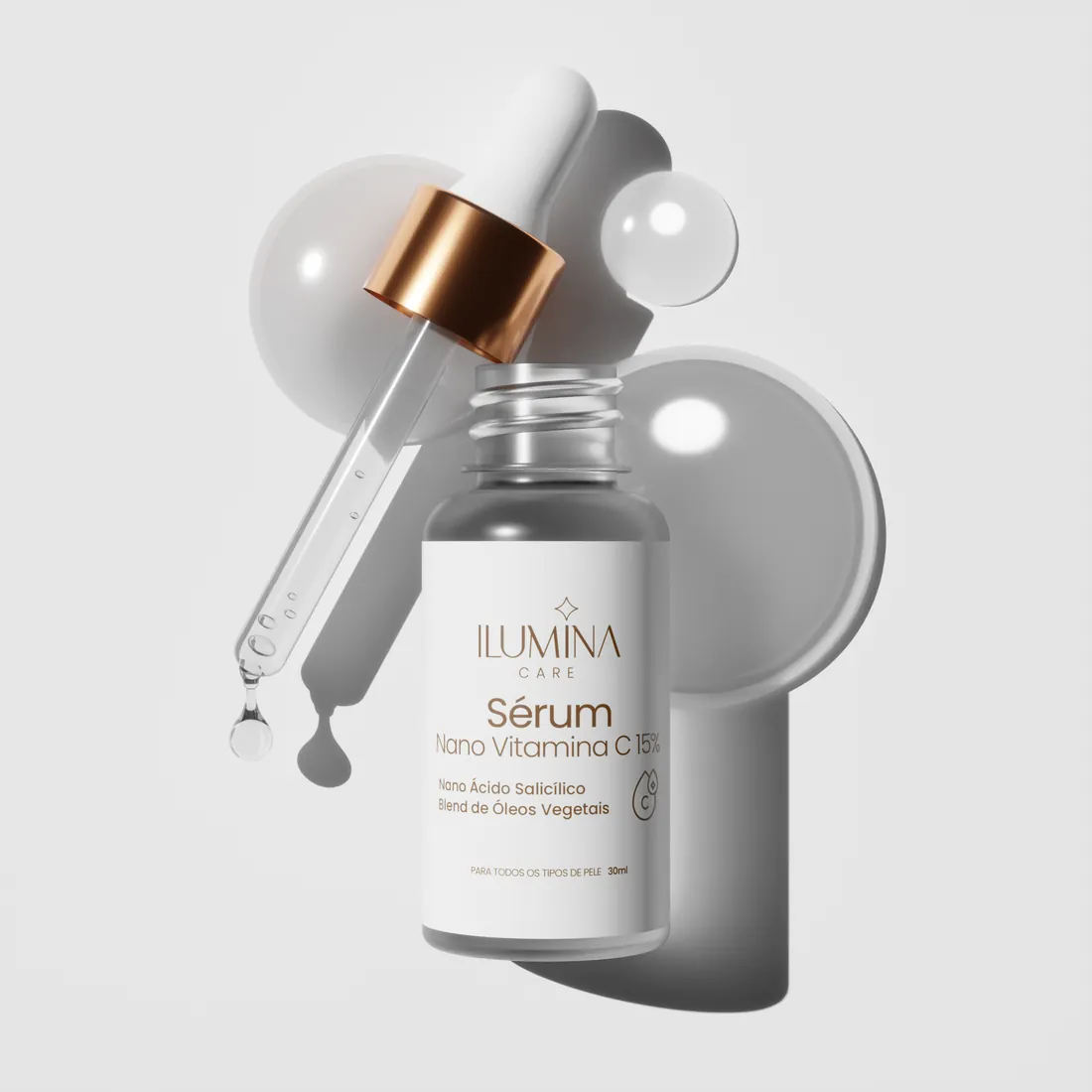 Conta-gotas do Sérum Nano Vitamina C 15% em close